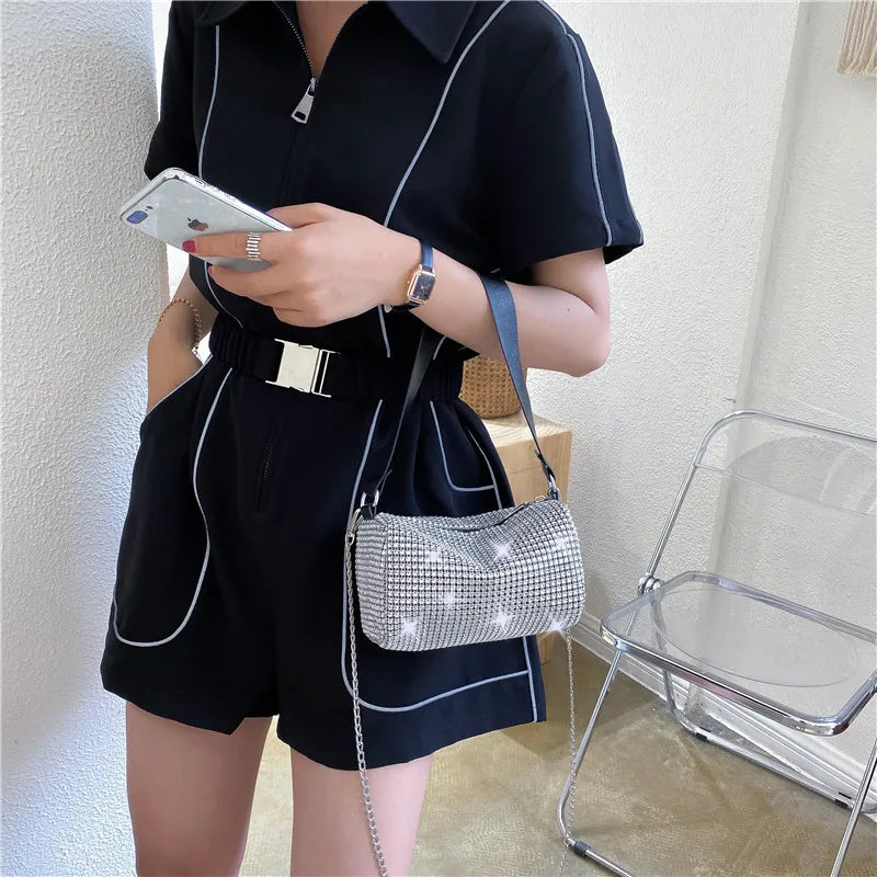 Rhinestone Handbag for Women Bag Diamonds Shoulder Bag Purse