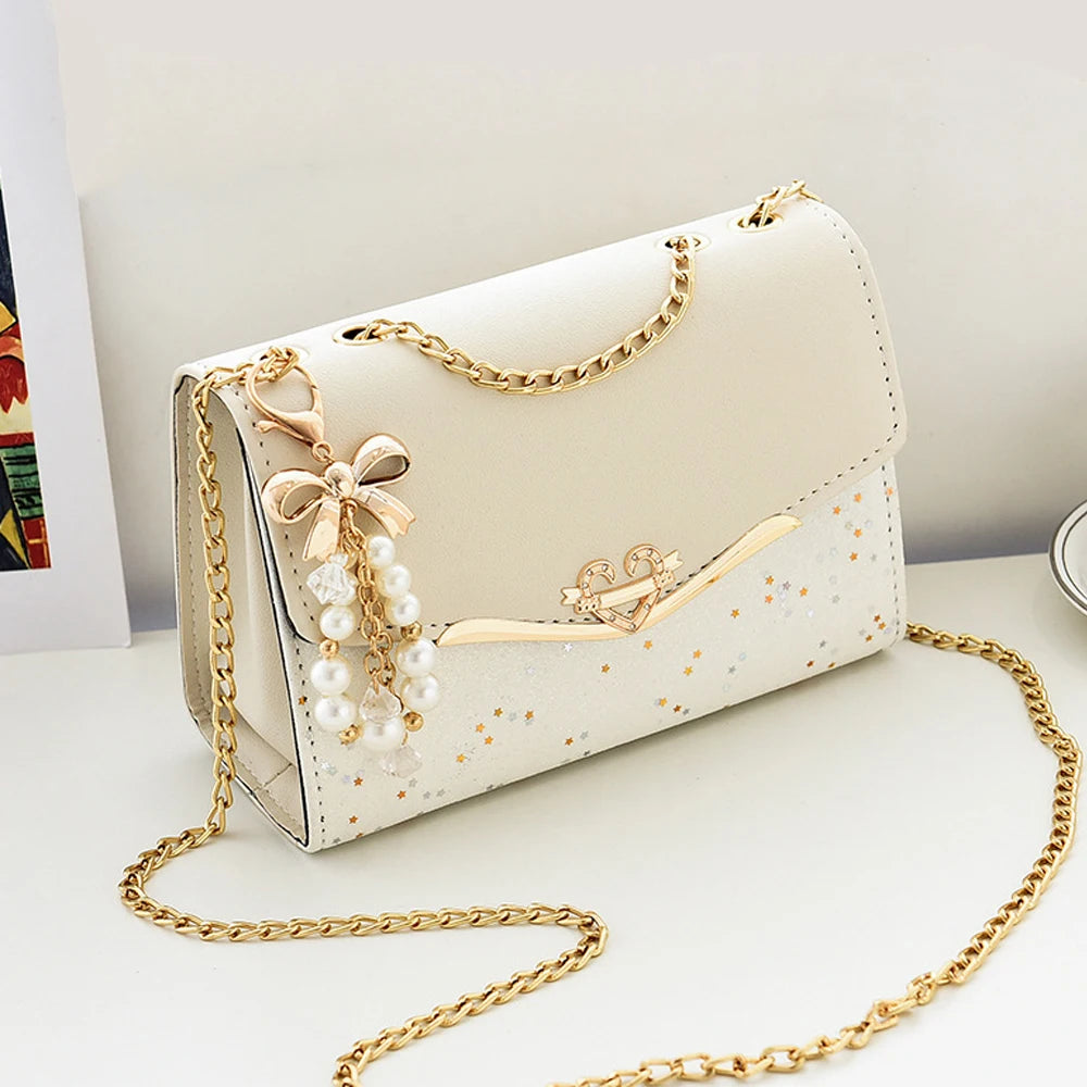 Rhinestone Shoulder Bag Diamonds Crossbody Purse Shining Clutch Square