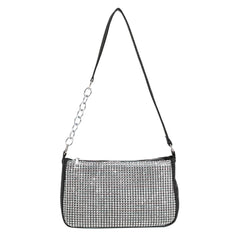 Rhinestones Clutch Bag Women Dinner Party Leather Shoulder Handbag