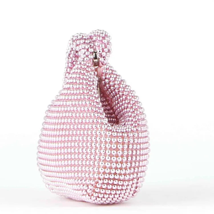 Metallic Evening Clutch Bag Rhinestones Women Handbag