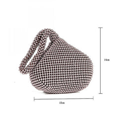 Metallic Evening Clutch Bag Rhinestones Women Handbag