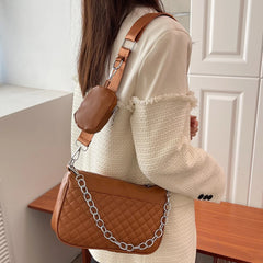 Embroidered Crossbody Bag with Small Purse for Weekend Vacation