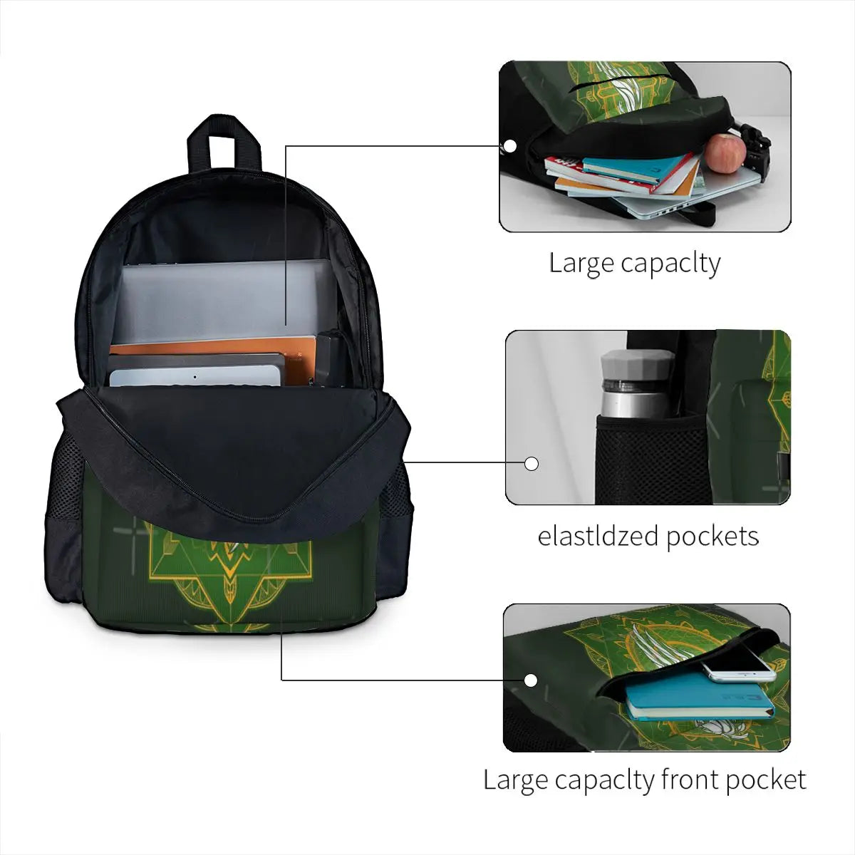 Rider Of Rohan Heraldic Colours 1 Backpacks Men's Backpacks Bags For Women Bag W