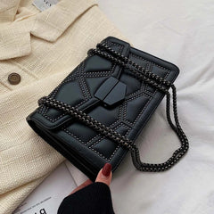 Small Crossbody Bag Women Shoulder Messenger Handbag Rivet Chain Lady Purse