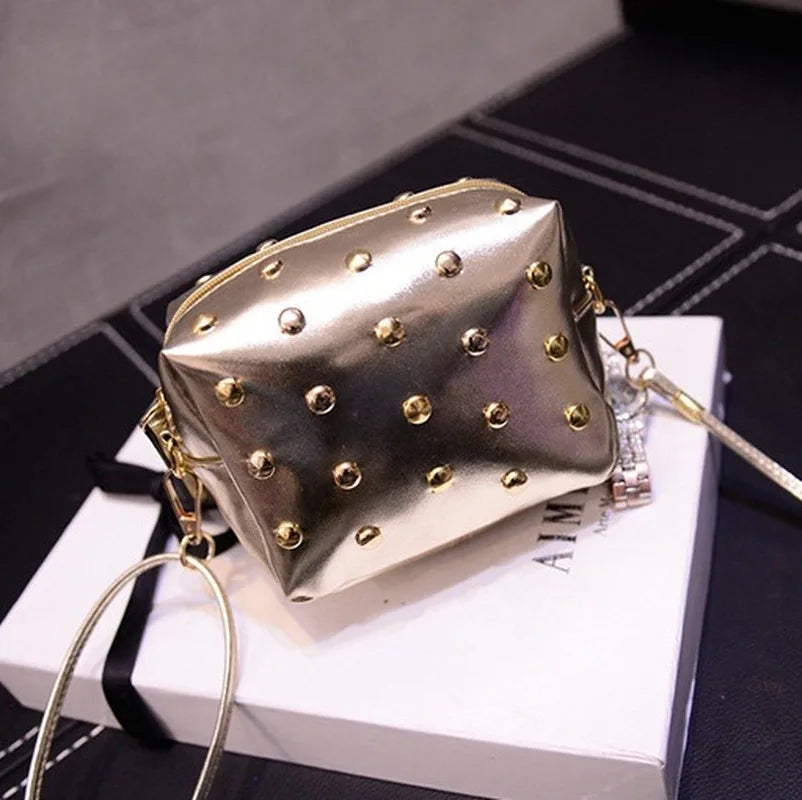 Rivet Mini Bags Leather Messenger Shoulder Bag Crossbody Handbags