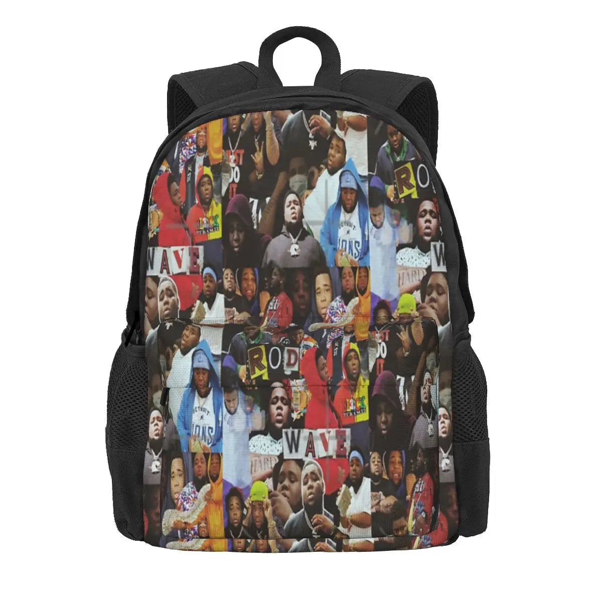 Rod Wave Collage Backpacks Men's Women's Personalised Travel Bags