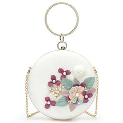 Elegant Wedding Clutch with 3D Flower Design