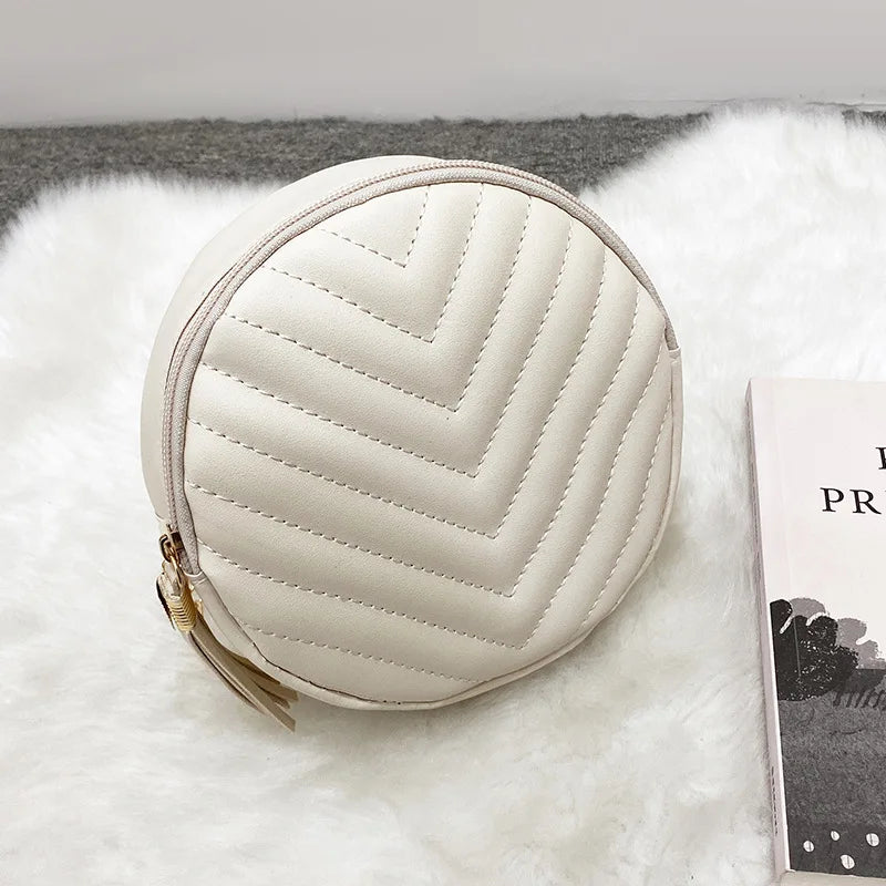 Round Handbags Bag High PU Leather Women Crossbody Bags For Women Chain Shoulder