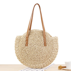 Vintage Straw Beach Bag Woven Rattan Bohemian Summer Vacation Casual Bags