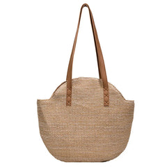 Vintage Round Straw Beach Bag Large-capacity Bohemian Handbags Totes