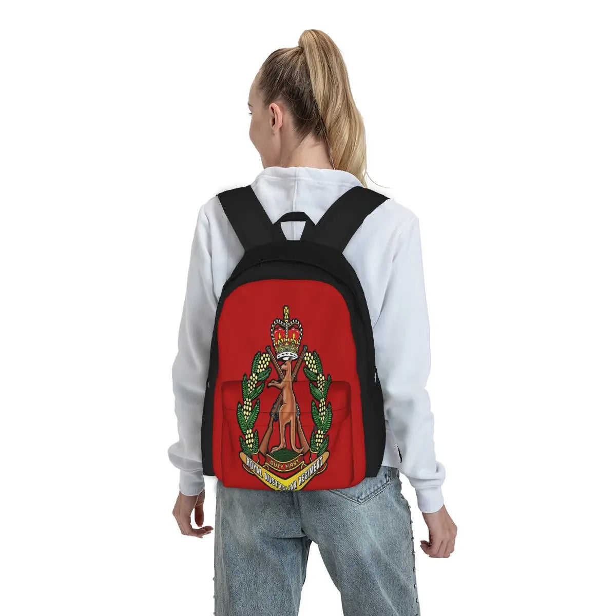 RAR Men's Backpack Women's Bag Plain Man Zip Pockets