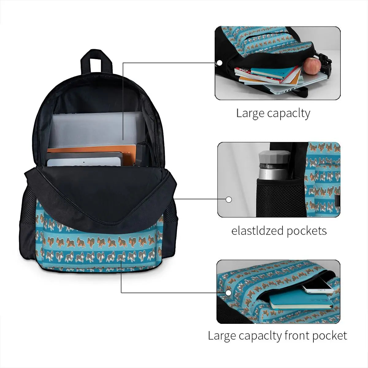 Swedish Vallhunds Backpacks for Men & Women