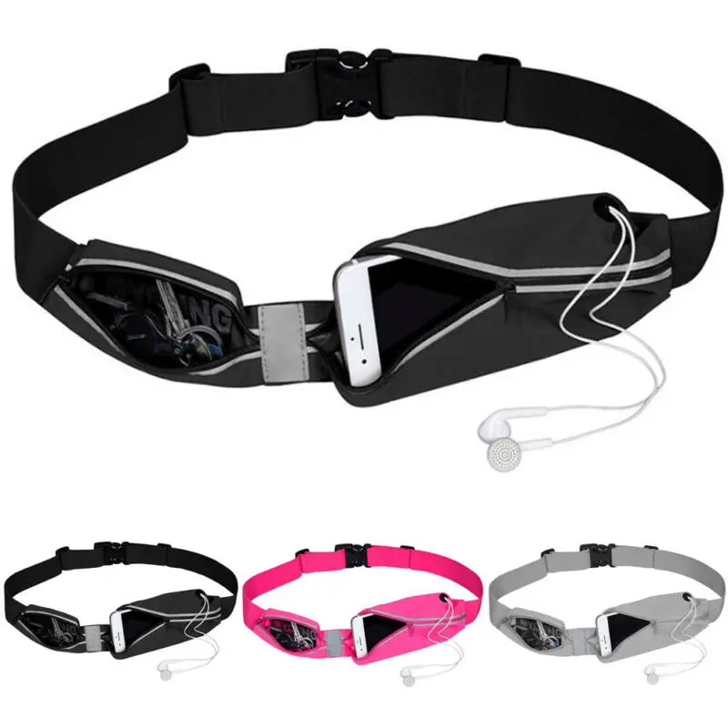 Waterproof Phone Belt Waist Pack Double Pocket Bag