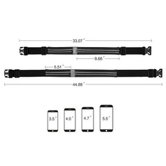 Waterproof Phone Belt Waist Pack Double Pocket Bag