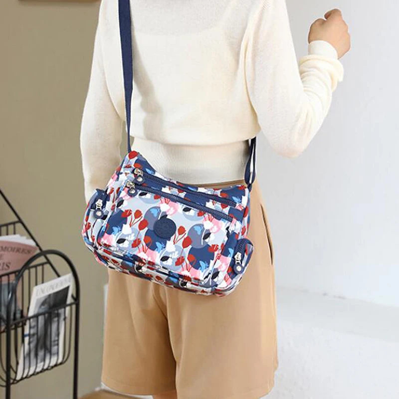 Rural Style Cloth Crossbody Women Shoulder Bag Nylon Waterproof Handbag
