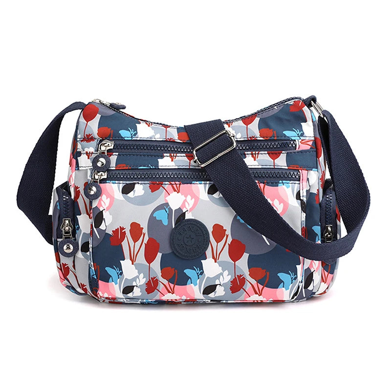 Rural Style Cloth Crossbody Women Shoulder Bag Nylon Waterproof Handbag