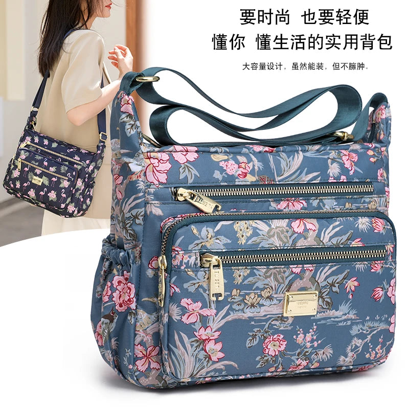 Rural Style Cloth Crossbody Waterproof Handbag for Women