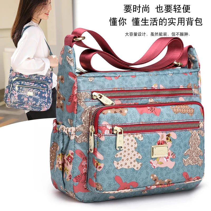 Rural Style Cloth Crossbody Waterproof Handbag for Women