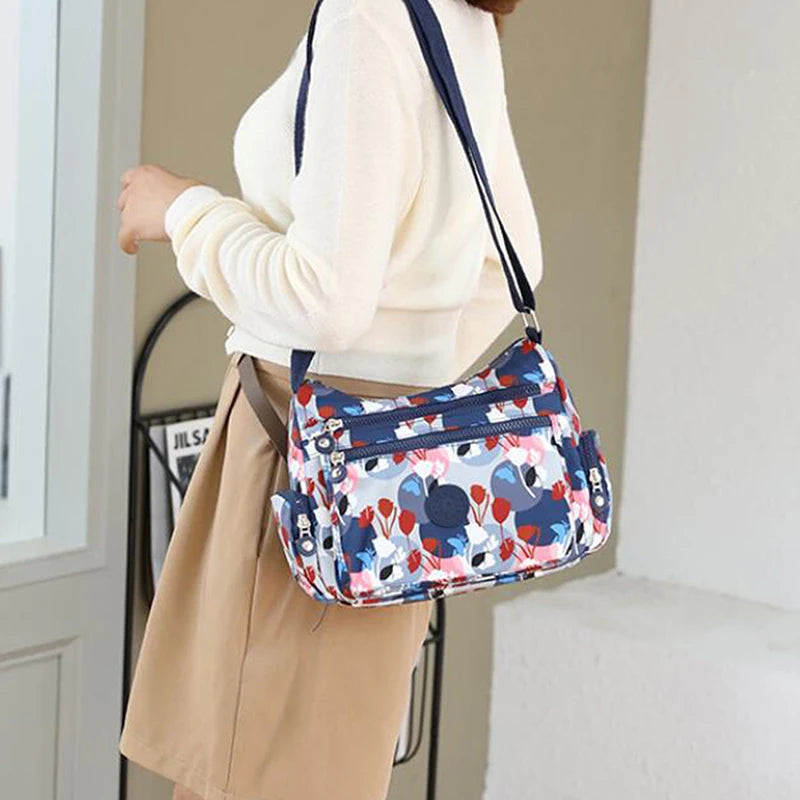 Rural Style Nylon Crossbody Ladies Casual Shoulder Bag Handbag Daily