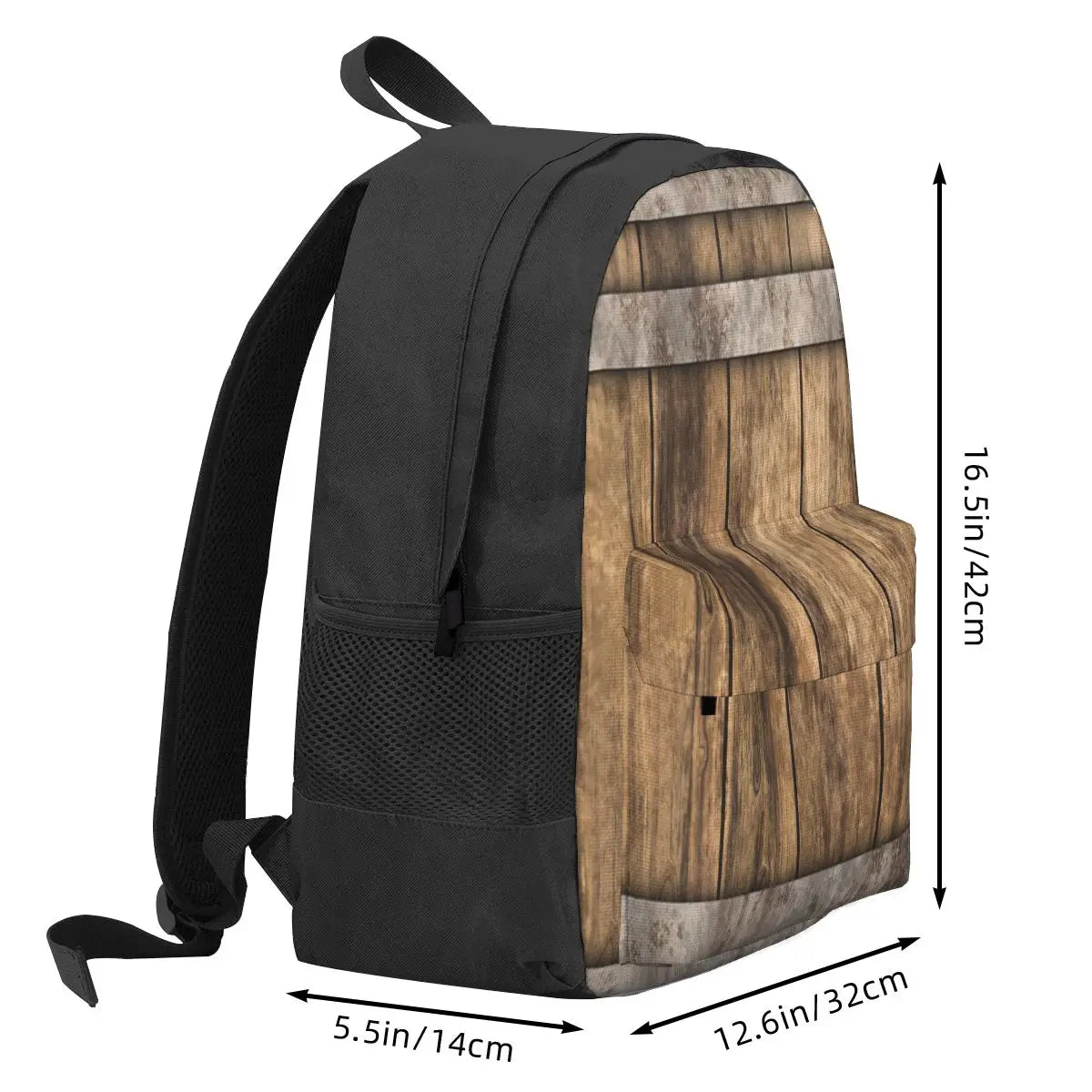 Wooden Barrel Barnhouse Backpack Men Women Teens