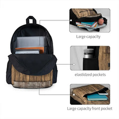 Wooden Barrel Barnhouse Backpack Men Women Teens