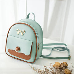 Women PU Leather Mini Backpack School Daypack For Teenage Girls Kids