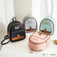Women PU Leather Mini Backpack School Daypack For Teenage Girls Kids