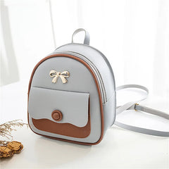 Women PU Leather Mini Backpack School Daypack For Teenage Girls Kids