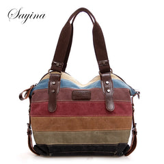 Rainbow Striped Handbag Crossbody Shoulder Bag