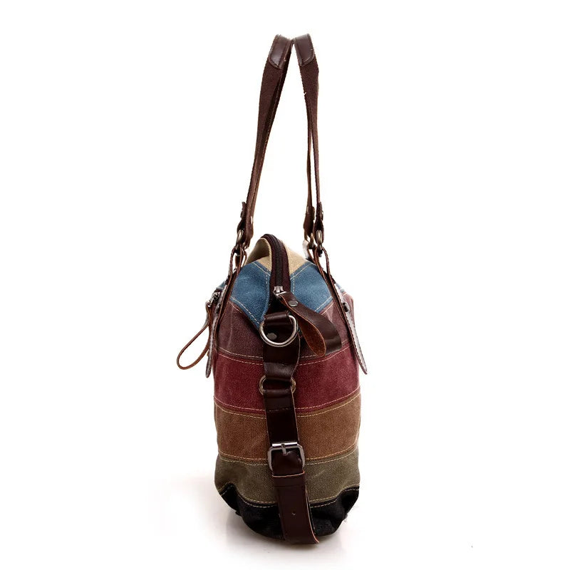 Rainbow Striped Handbag Crossbody Shoulder Bag