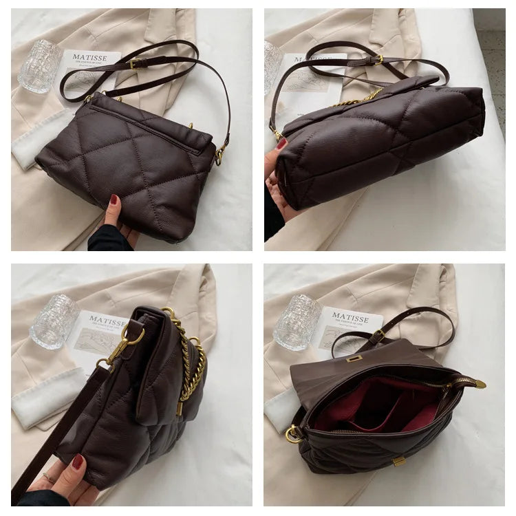 SCOFY Geometric Mini Chain Messenger Bag for Women