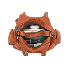 SCOFY Leather Messenger Bag for Women Shoulder Tote