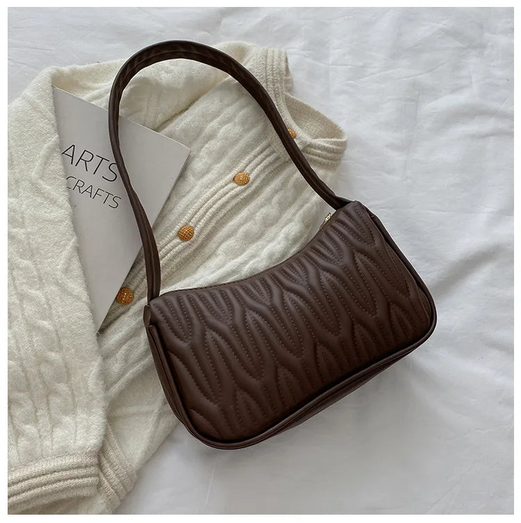 Women Shoulder Bag PU Leather Casual Messenger Underarm