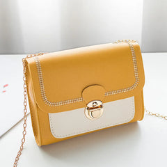 Shiyun Winter Crossbody Bag Chain PU Leather Ladies Messenger Bag