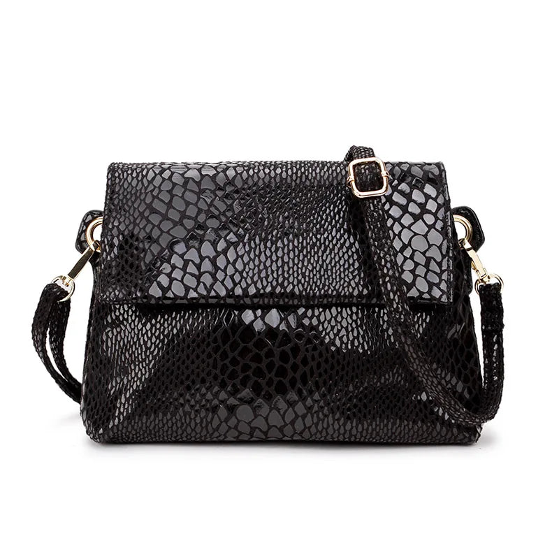 Pink Leather Messenger Bag for Women