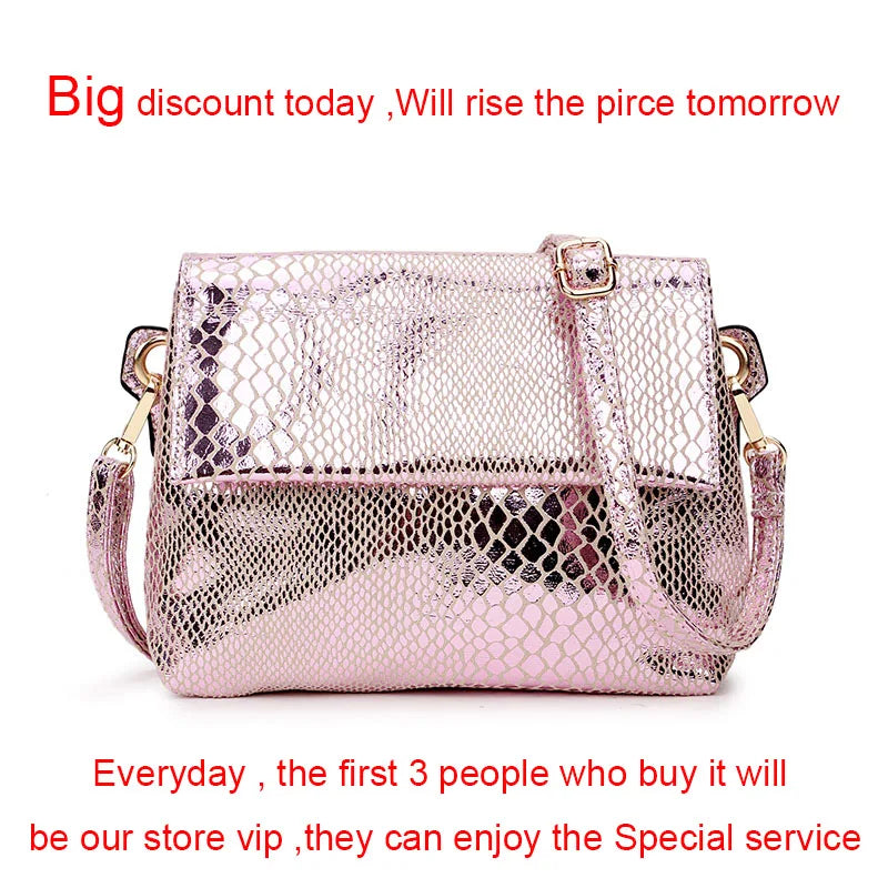 Pink Leather Messenger Bag for Women