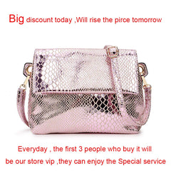 Pink Leather Messenger Bag for Women