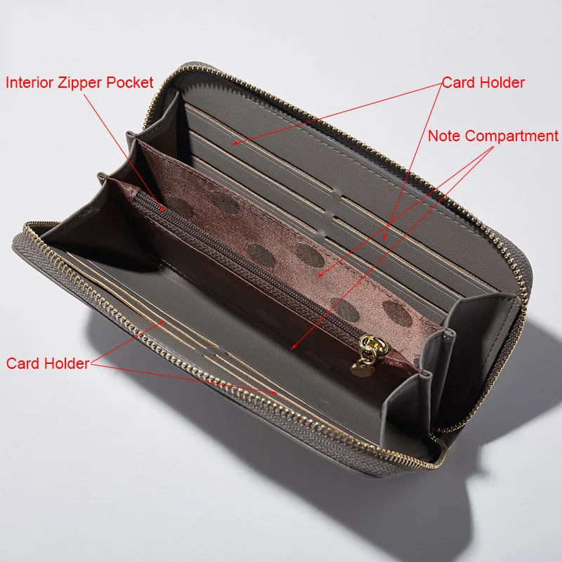 Tassel Long Zipper Women Wallets Clutch Purse Money Bags