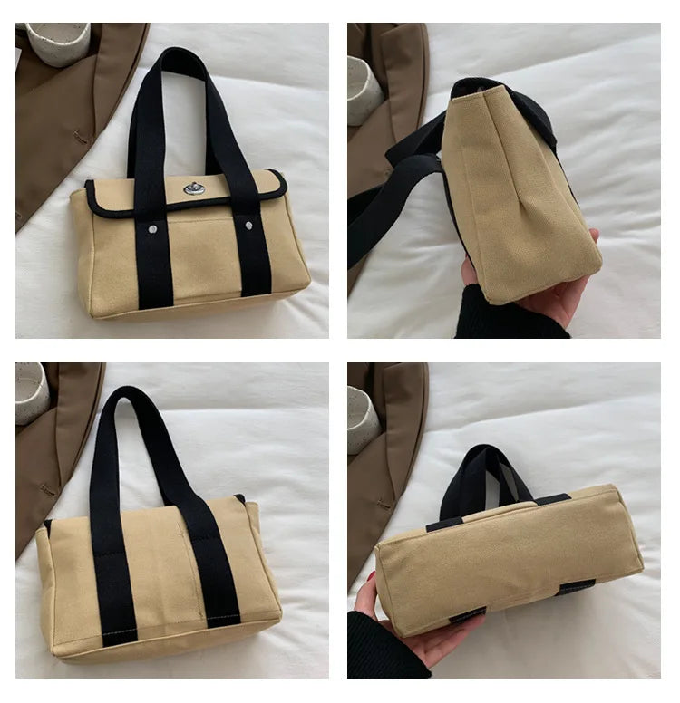 Canvas Shopper Shoulder Bag for Women Large Capacity Totes Handbag
