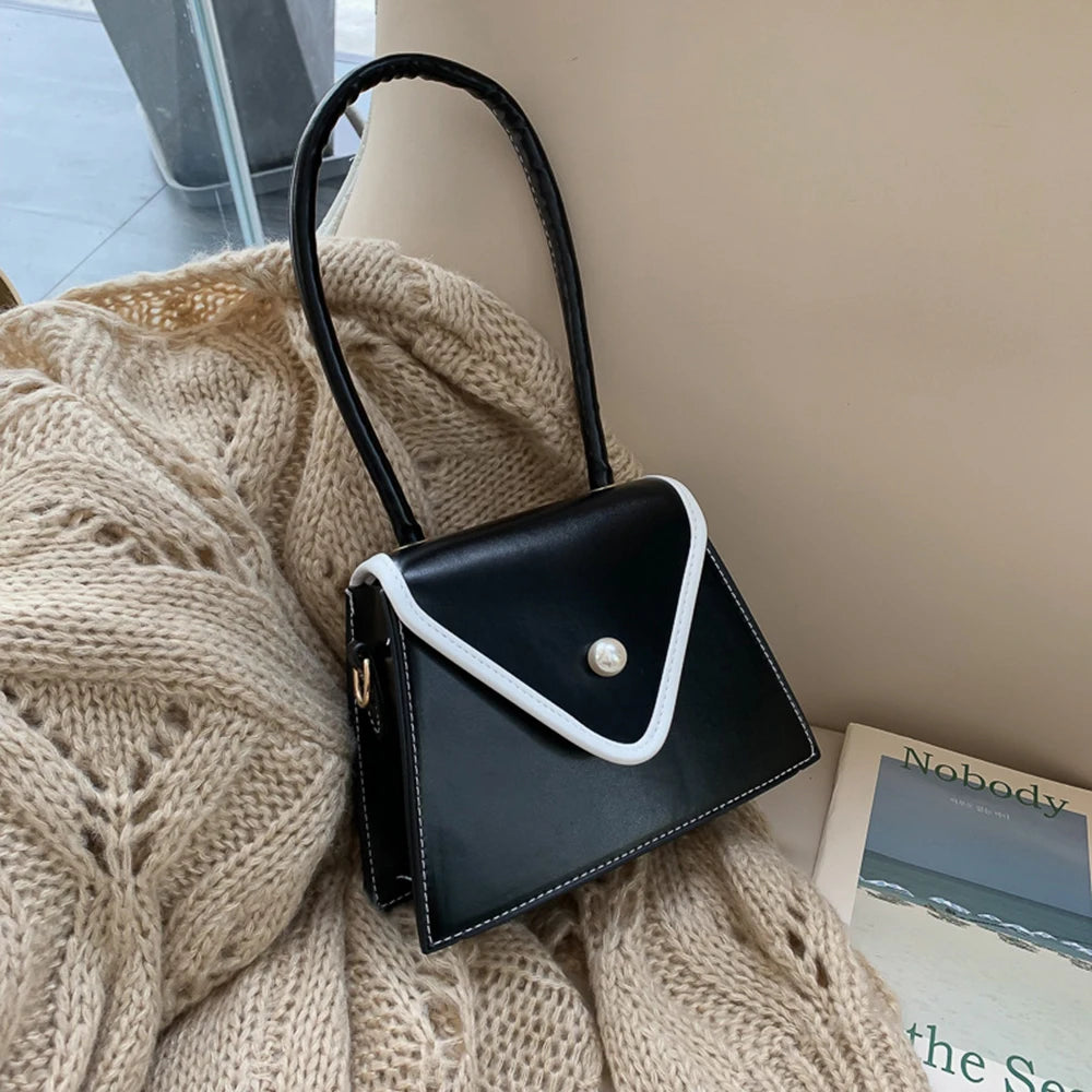 French Women's Purses and Handbag Female PU Leather Shoulder Bag