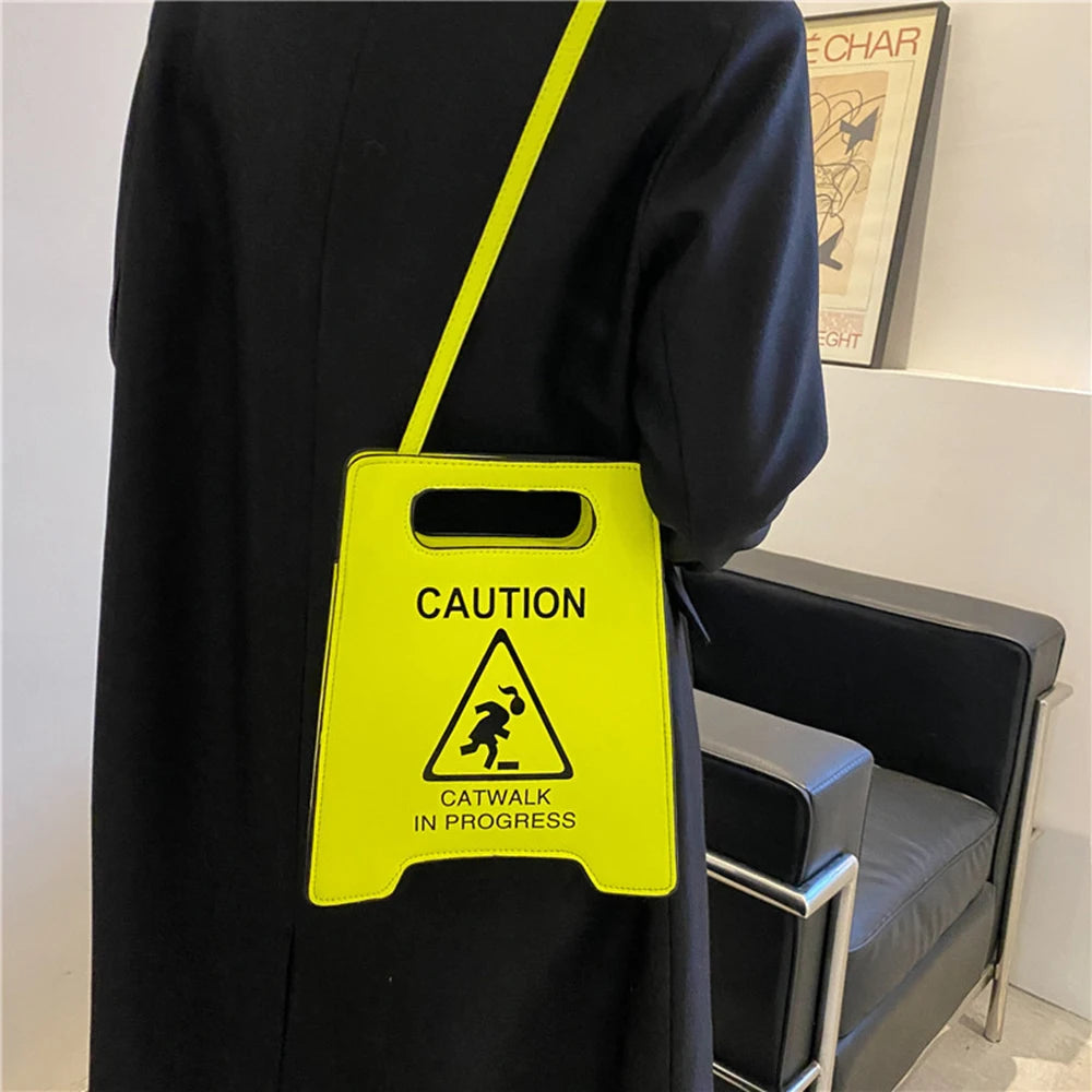 Stop Sign Shape Handbag Girl Hip Hop Handbag