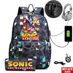 Teenage USB Lock Backpacks Anti-Theft Bags High School Leisure