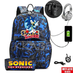 Teenage USB Lock Backpacks Anti-Theft Bags High School Leisure