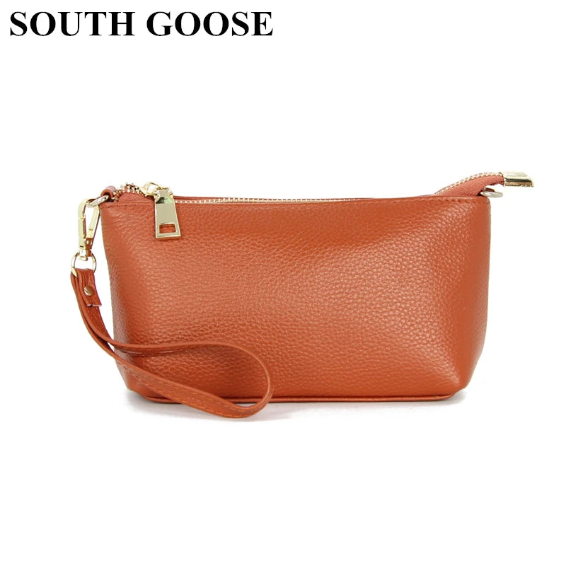 Small Leather Messenger Bag Women Crossbody Clutch