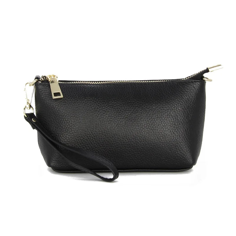 Small Leather Messenger Bag Women Crossbody Clutch