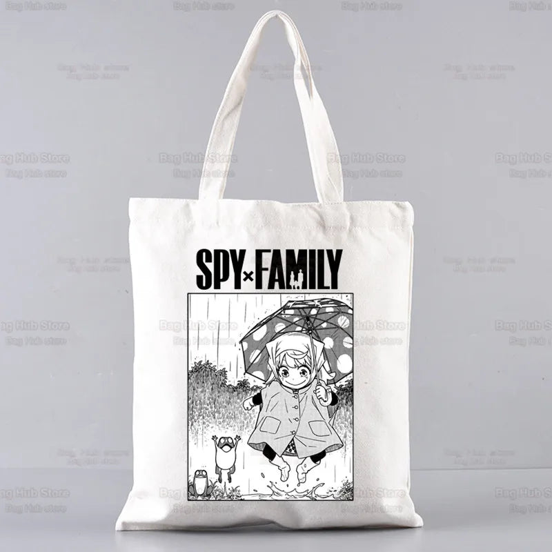 SPYFAMILY Japanese Anime Tote Harajuku Canvas Shoulder Bag Female