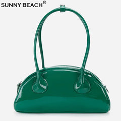 Women's Casual Tote Handbag Shoulder Bag in Patent Leather