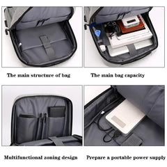 SUUTOOP Nylon Laptop Backpack USB Charging Travel Schoolbag