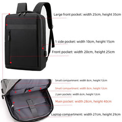 SUUTOOP Nylon Laptop Backpack USB Charging Travel Schoolbag