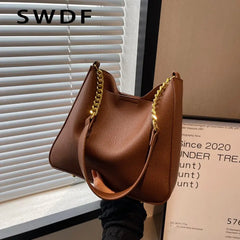 Ladies Casual Bucket Bags Women's Retro Shoulder Bags